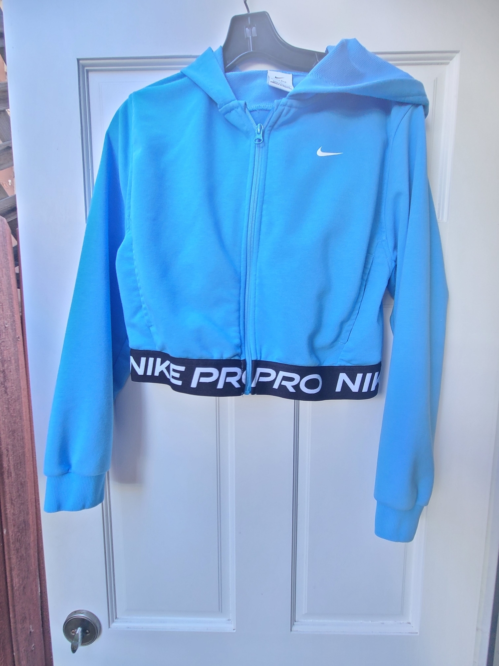 Nike Kids Light Blue Full-Zip Hooded Jacket And Pants with Branded Hem